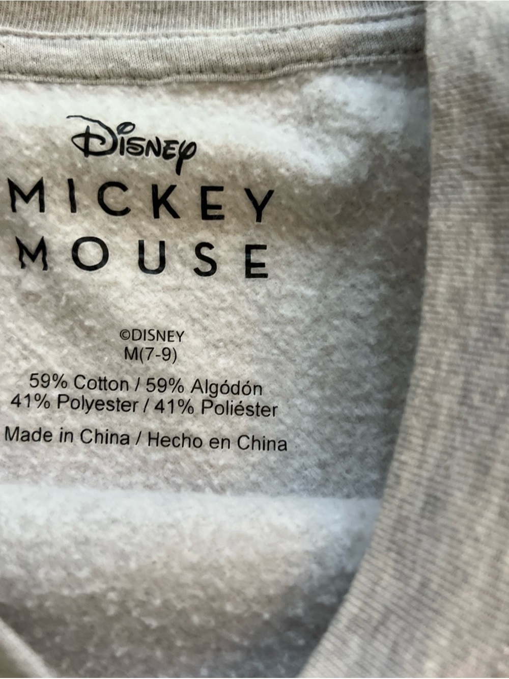 Disney Grey Sweatshirt with Mickey & Friends Red, Yellow & Navy Graphic - Picture 3 of 6